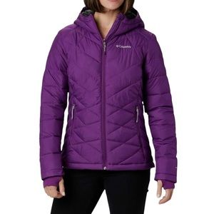 Columbia Women’s Heavenly Hooded Jacket in Purple | Full Zip Small